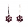 silver earrings with czech garnet (6370366)