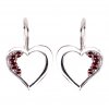 silver earrings with czech garnet (6371351)