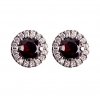 Czech garnet with diamond earrings (2371493 B6)