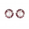 silver earrings with czech garnet (6371512)