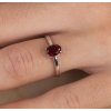 garnet - silver ring (3086)