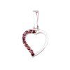 garnet - silver pendant - heart (1304)