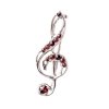 garnet - silver brooch - treble clef (5172)