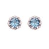diamond + topaz - gold earrings (U3-2125-3)