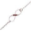 garnet - silver bracelet - infinity (4093M)