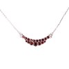 garnet - silver necklace (8639)