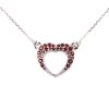 garnet - silver necklace (8625)