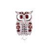 garnet - silver brooch (5634)