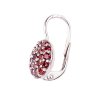 garnet - silver earrings - wheel (2627-4)