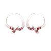 garnet - silver earrings (2630-3)