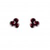 silver earrings with czech garnet (6370775)