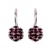 silver earrings with czech garnet (6370777)