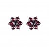 silver earrings with czech garnet (6370001)