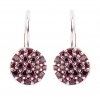 silver earrings with czech garnet (6371474)