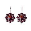 silver earrings with czech garnet (6370030)