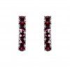 silver earrings with czech garnet (6370942)