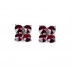 silver earrings with czech garnet (6371078)