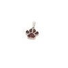 garnet - gold pendant - paw (U4-1370WG)