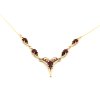 garnet - gold necklace (U7-8520)