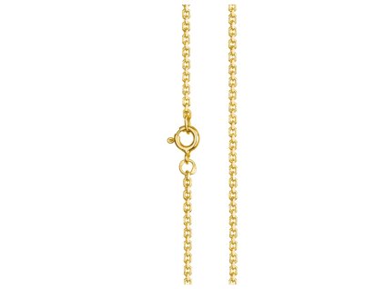 Stříbrný řetízek, zlacený, broušený hrubý