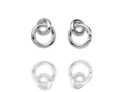 Stříbrné náušnice Hot Diamonds Eternity Interlocking Silver Stud DE308