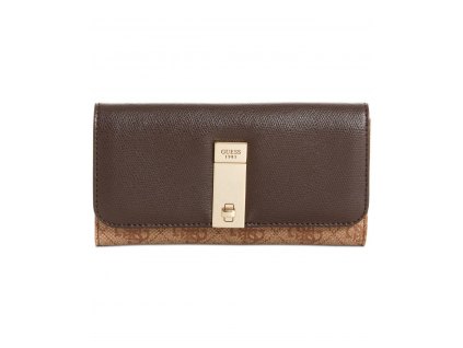 guess Brown Nissana Slim Clutch Wallet