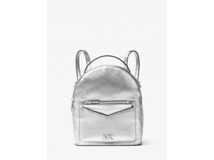 Jessa Small Metallic Pebbled Leather Convertible Backpack