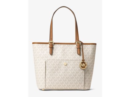 Jet Set Travel Medium Logo Tote vanilla