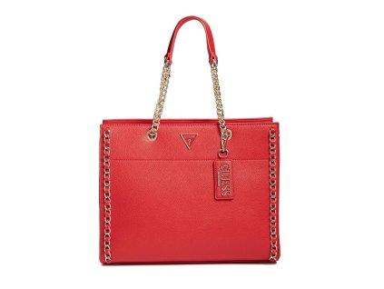 GUESS kabelka SAYULEETA CHAIN SATCHEL červená