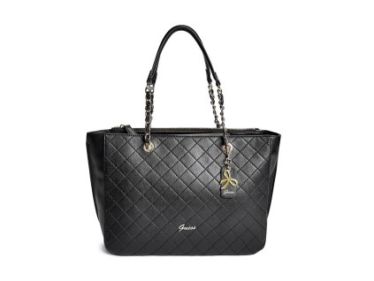 GUESS KABELKA LILIT QUILTED STITCH TOTE černá