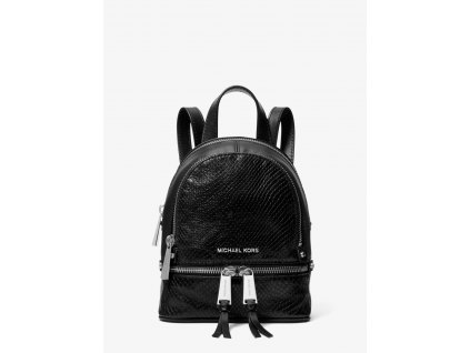 Rhea Mini Python Embossed Leather Backpack