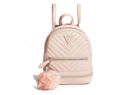 GUESS BATOH XIMENA CONVERTIBLE LOGO BACKPACK růžový