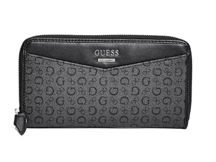 PENĚŽENKA GUESS DIEM LOGO ZIP AROUND WALLET černá