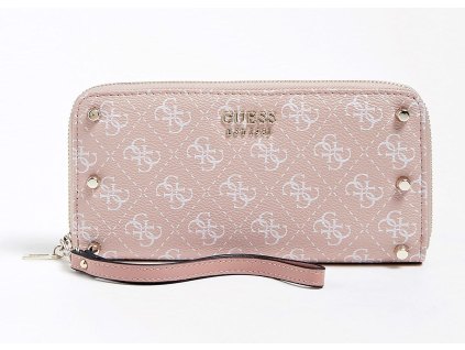 ALINE LOGO PRINT STUD WALLET růžová
