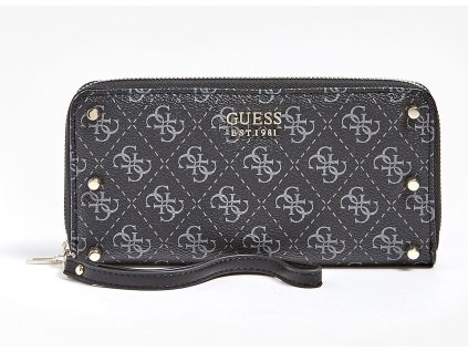 ALINE LOGO PRINT STUD WALLET šedá