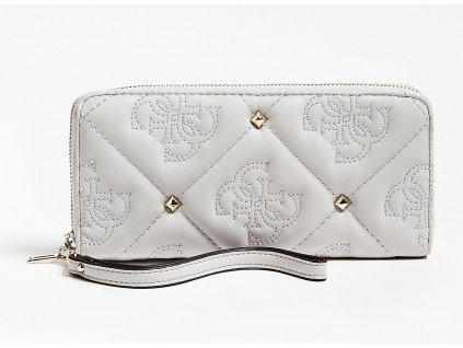 SHANINA QUILTED LOGO STUD WALLET bílá