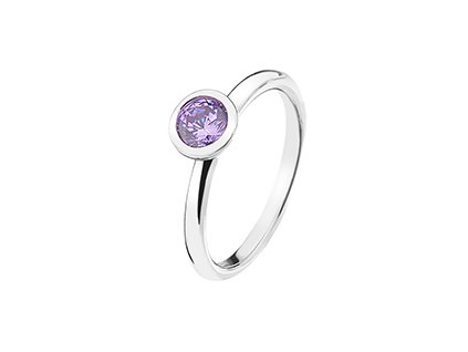 Stříbrný prsten Hot Diamonds Emozioni Scintilla Lavender Calmness