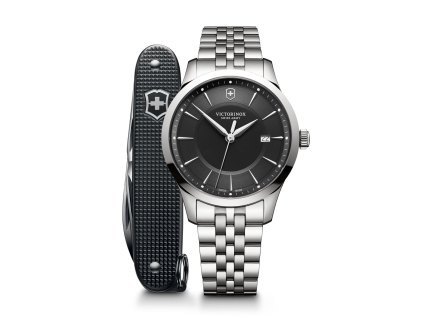 Pánské hodinky Victorinox 241801.1 Alliance dárkový set s kapesním nožem