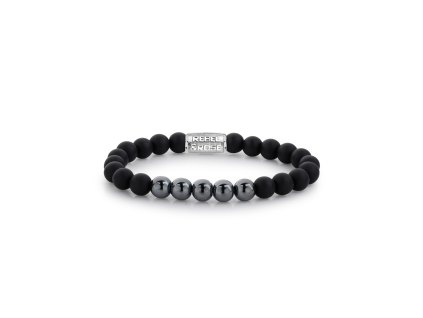 Náramek Rebel & Rose Matt Shiny Black RR-80047-S-M
