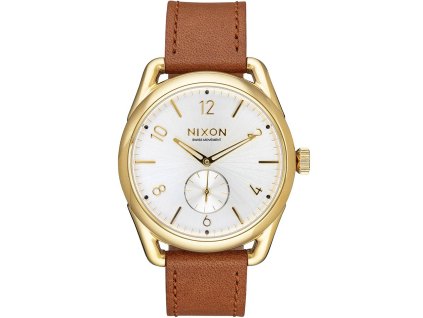 Dámské hodinky NIXON A459-2227 C39 Leather Gold Saddle White