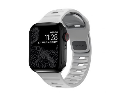 Nomad Sport Strap M/L, grey - Apple Watch Ultra 2/1 (49mm) 9/8/7 (45mm)/6/SE/5/4 (44mm)/3/2/1 (42mm)