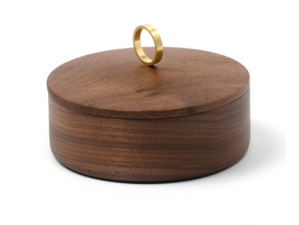 Luxusní šperkovnice Azahar Secret S Ring Walnut 10cm