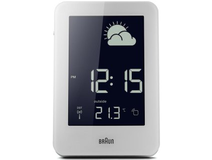 Budík s meteostanicí Braun BNC013WH-RC radio controlled