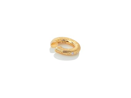 Stříbrné pozlacené náušnice single Cuff Hot Diamonds x Jac Jossa Hope DE681