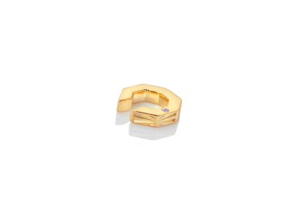 Stříbrné pozlacené náušnice single Cuff Hot Diamonds x Jac Jossa Hope DE683