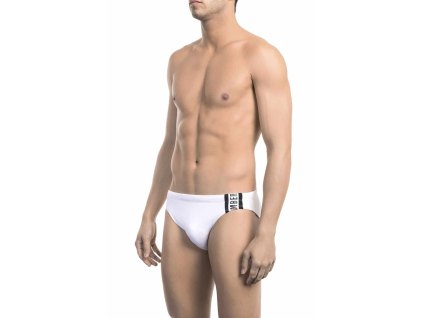 Bikkembergs Beachwear BKK1MSP02_WHITE&BLACK (Velikost M, Barva white)