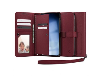 Spigen Wallet S Plus, burgundy - Samsung Galaxy S23+