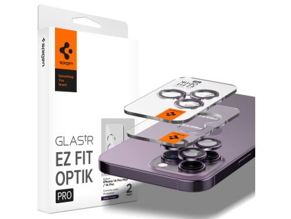 Spigen Glass EZ Fit Optik Pro 2 Pack, deep purple - iPhone 14 Pro/iPhone 14 Pro Max