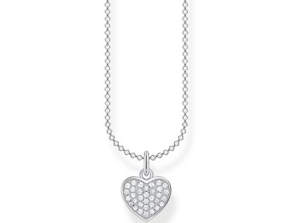 Thomas Sabo KE2046-051-14 Heart Pave Ladies Necklace, adjustable