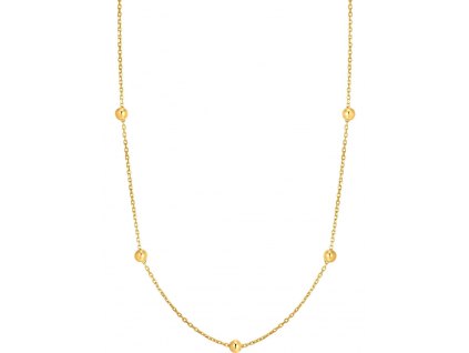 ANIA HAIE NAU001-07YG Gold Beaded Ladies Necklace Gold 14K, adjustable